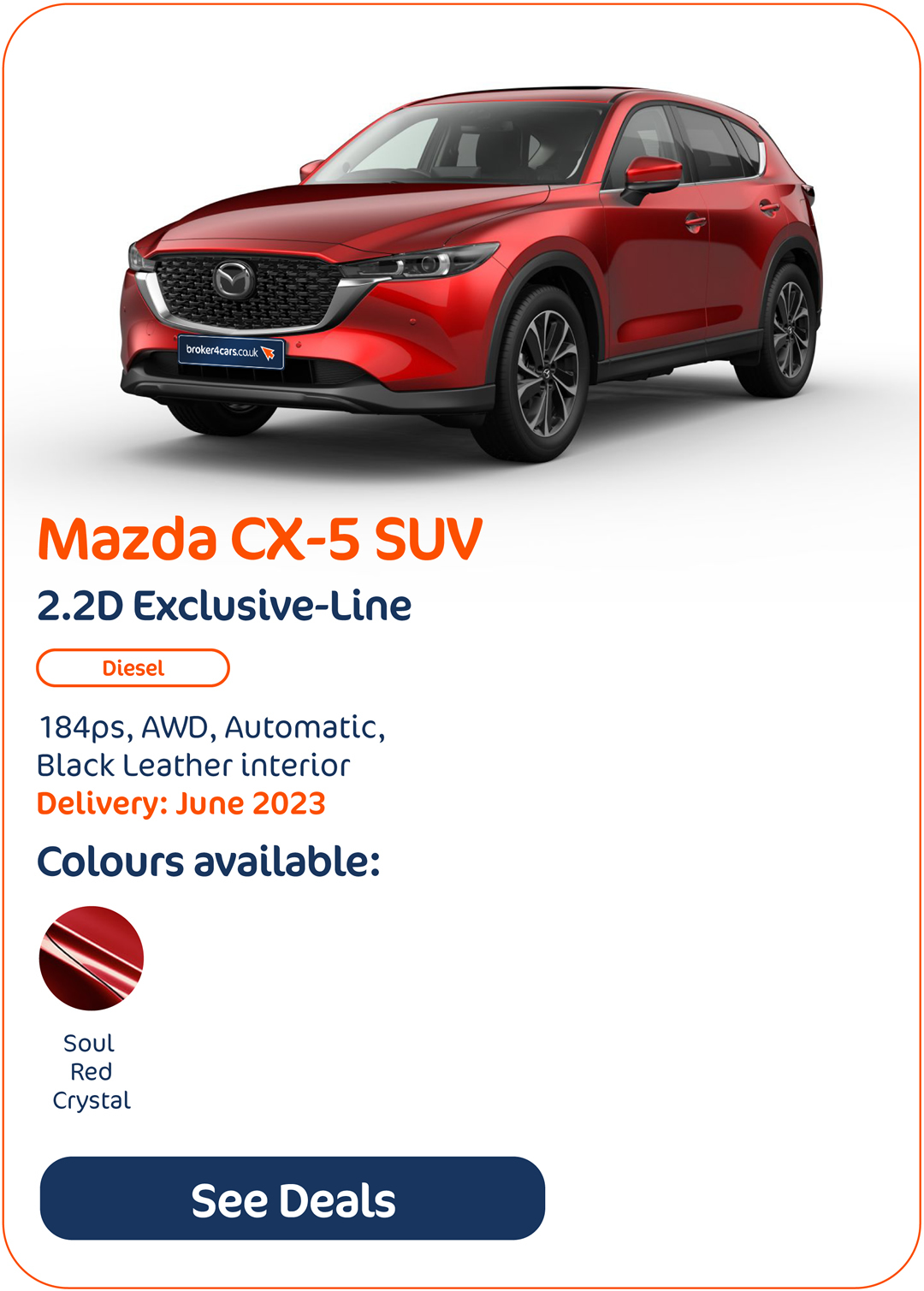 Mazda CX-5 SUV 2.2D Exclusive-Line - Click to Enquire